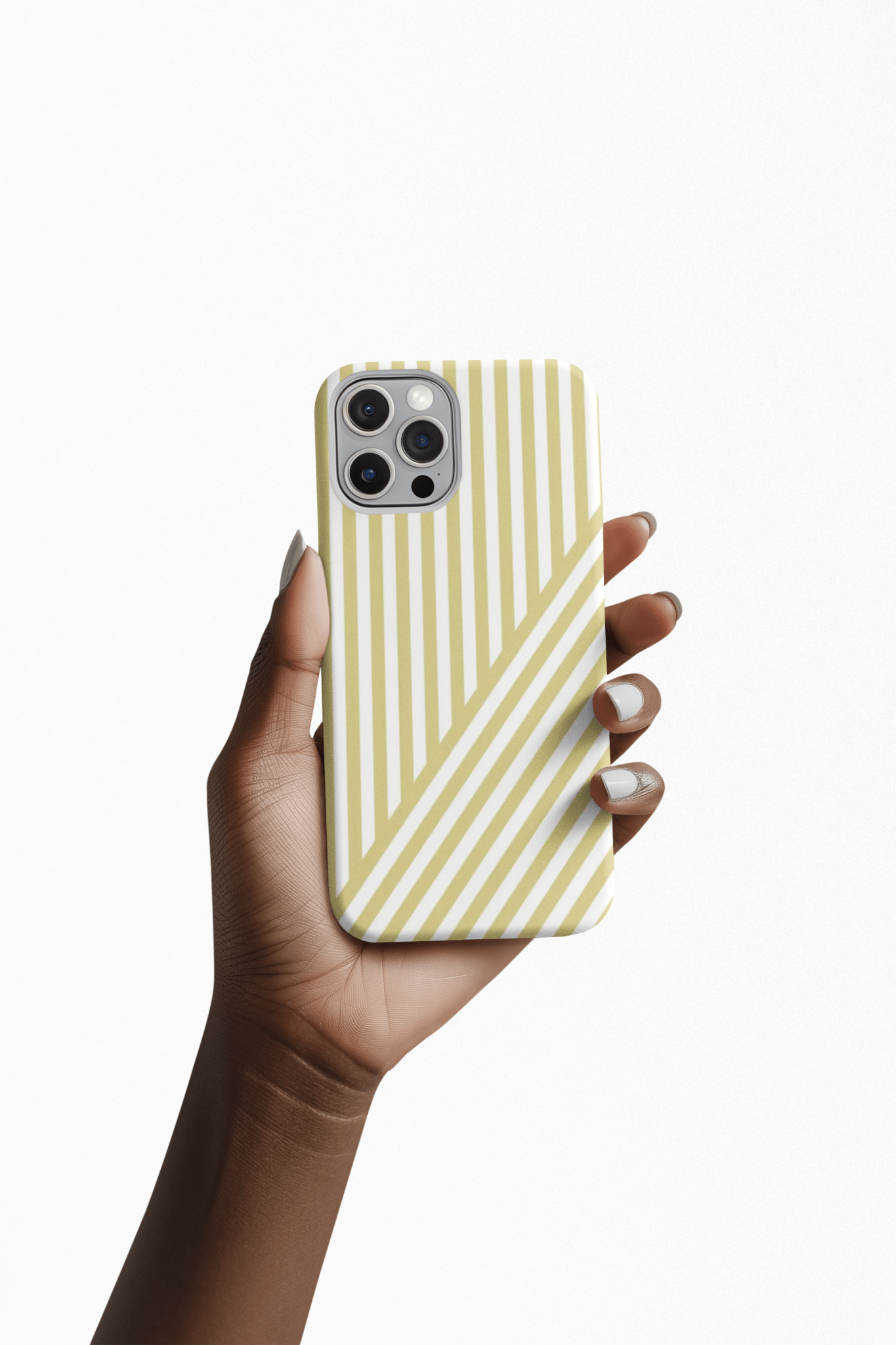 Aesthetic Yellow Beige Stripes Cute Phone Case Sleek Snap - For iPhone 17 Pro Max iPhone 16 Pro iPhone 15 Iphone 14 Plus 13 Pro 12 11 10 Gift - Studio40ParkLane