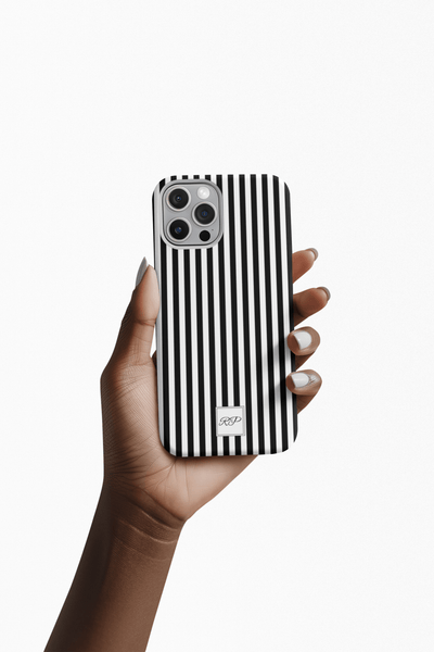 Custom Personalized Black White Striped Magsafe Phone Case for Iphone 17 - | iPhone 16 Pro Max Case | iPhone 15 Case Iphone 14 13 12 11 10 - Studio40ParkLane