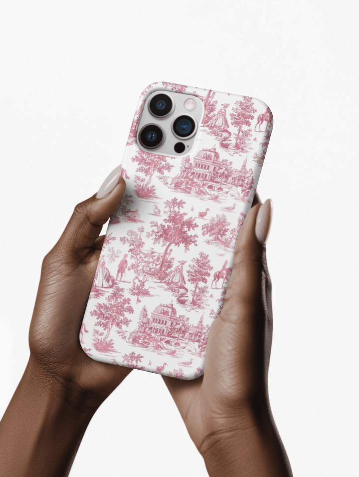 French Pink Toile Magsafe Cute Phone Case for Iphone Gift for Her, iPhone 16 Case | iPhone 15 Pro Max Case, Iphone 14, Iphone 14 Pro Max, Iphone 13, Iphone 12 - Studio40ParkLane