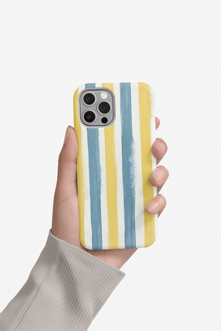 Tough Cute Yellow Stripes Phone Case, for IPhone 17 Pro Max | Iphone 17 Air, Iphone 16, IPhone 15, 14 13 12, Samsung Galaxy S26, S25, S24, S23 - Studio40ParkLane