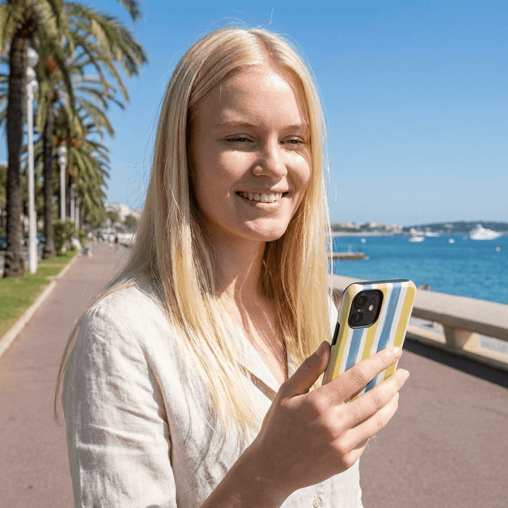 Tough Cute Yellow Stripes Phone Case, for IPhone 17 Pro Max | Iphone 17 Air, Iphone 16, IPhone 15, 14 13 12, Samsung Galaxy S26, S25, S24, S23 - Studio40ParkLane