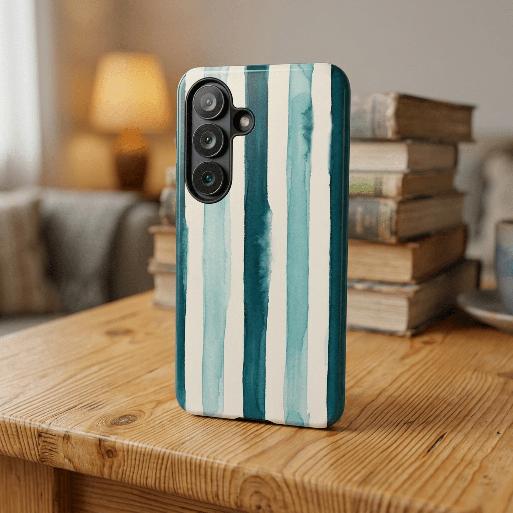 Tough Cute Green Stripes Phone Case, for IPhone 17 Pro Max | Iphone 17 Air, Iphone 16, IPhone 15, 14 13 12, Samsung Galaxy S26, S25, S24, S23 - Studio40ParkLane