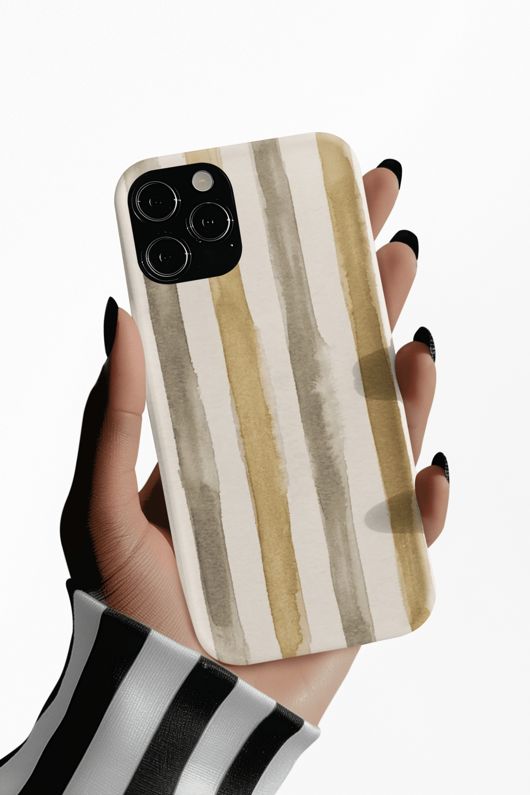 Tough Cute Brown Beige Stripes Phone Case, for IPhone 17 Pro Max | Iphone 17 Air, Iphone 16, IPhone 15, 14 13 12, Samsung Galaxy S26, S25, S24, S23 - Studio40ParkLane