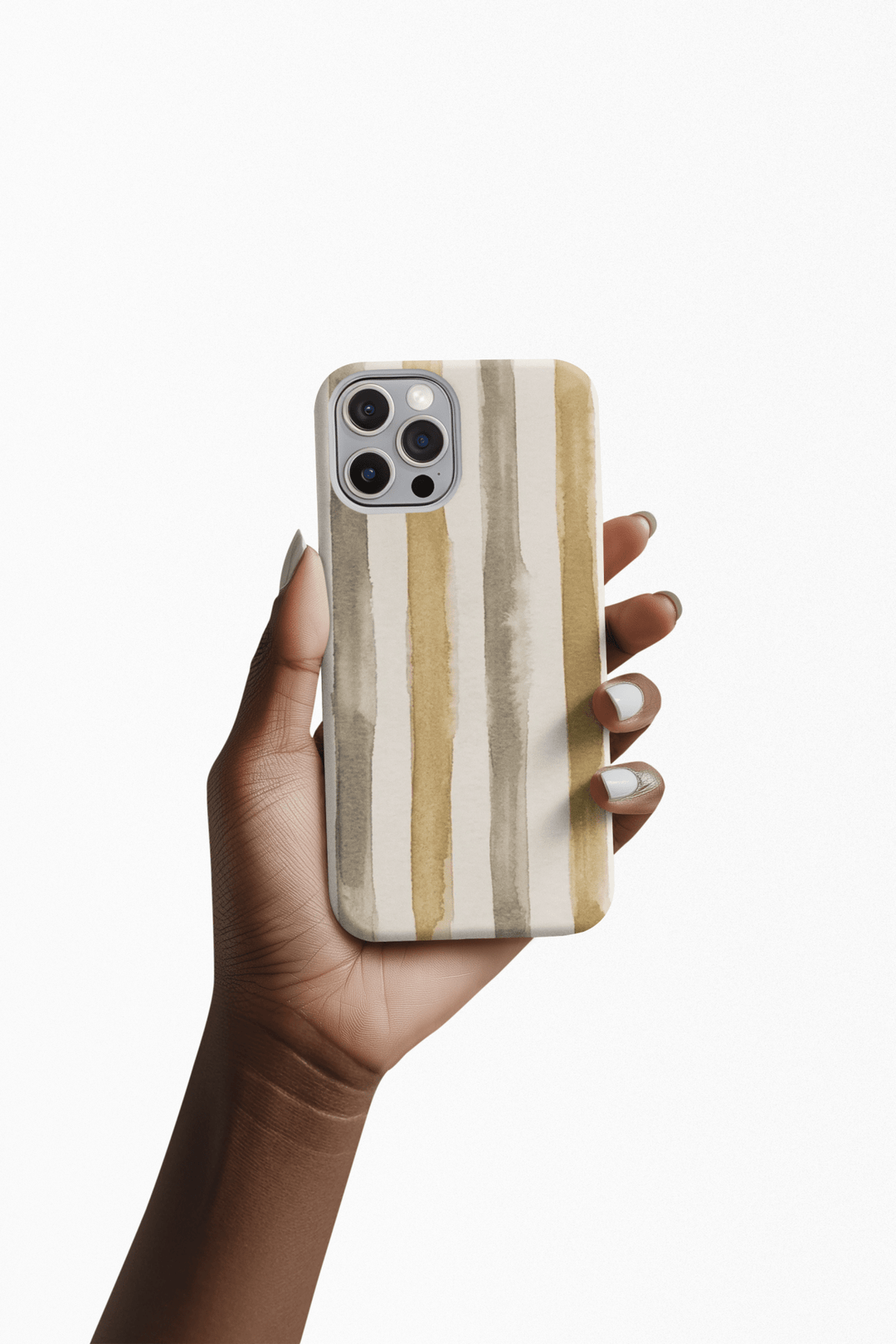 Tough Cute Brown Beige Stripes Phone Case, for IPhone 17 Pro Max | Iphone 17 Air, Iphone 16, IPhone 15, 14 13 12, Samsung Galaxy S26, S25, S24, S23 - Studio40ParkLane