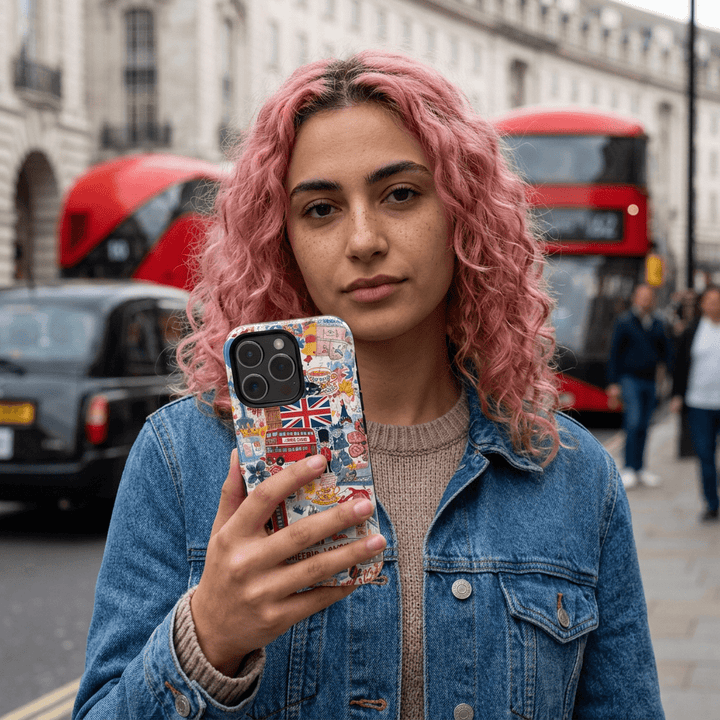 London England Coquette Collage Tough Magsafe Cute Phone Cases for Iphone | iPhone 17 Pro Max Case, Iphone 16, Iphone 15 14 13 12 11 10 9 - Studio40ParkLane