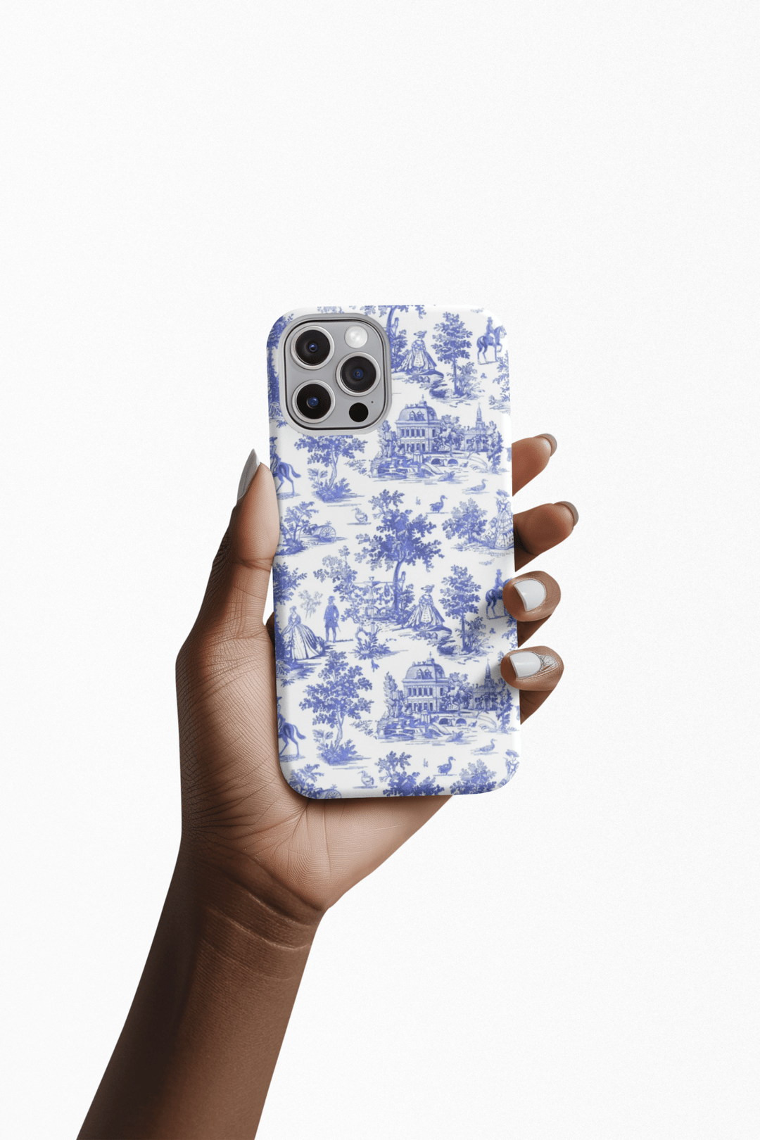 French Toile Blue Coquette Tough Phone Case - For iPhone 17 Pro Max iPhone 16 Pro Case iPhone Iphone 15 Case 14 13 12 11 Cute Phone Case - Studio40ParkLane
