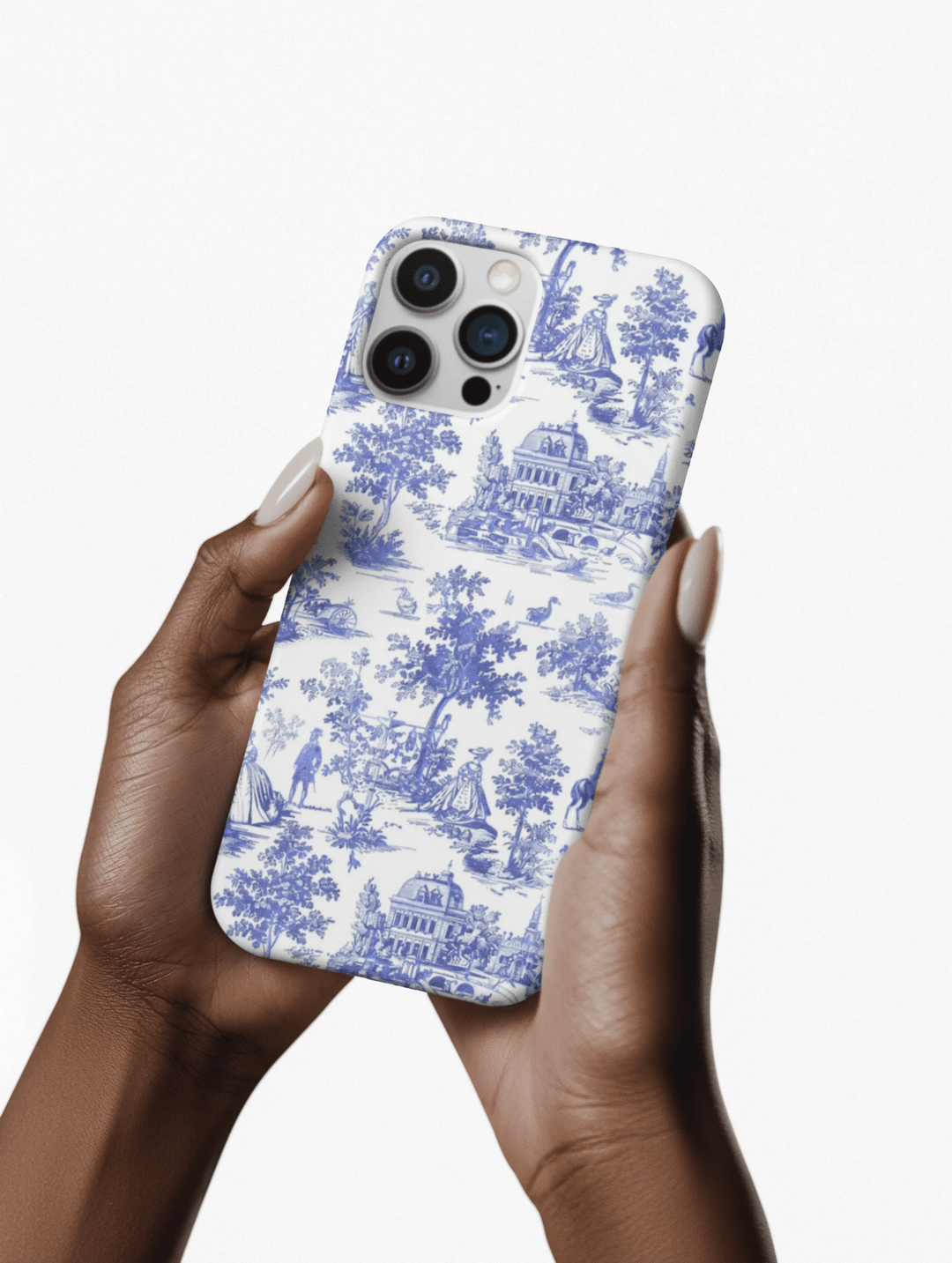 Blue Toile Magnetic Impact-Resistant Cute Phone Case for Iphone 16, iPhone 15 Pro Max Plus 14, 13, 12, 11 Gift for her - Studio40ParkLane