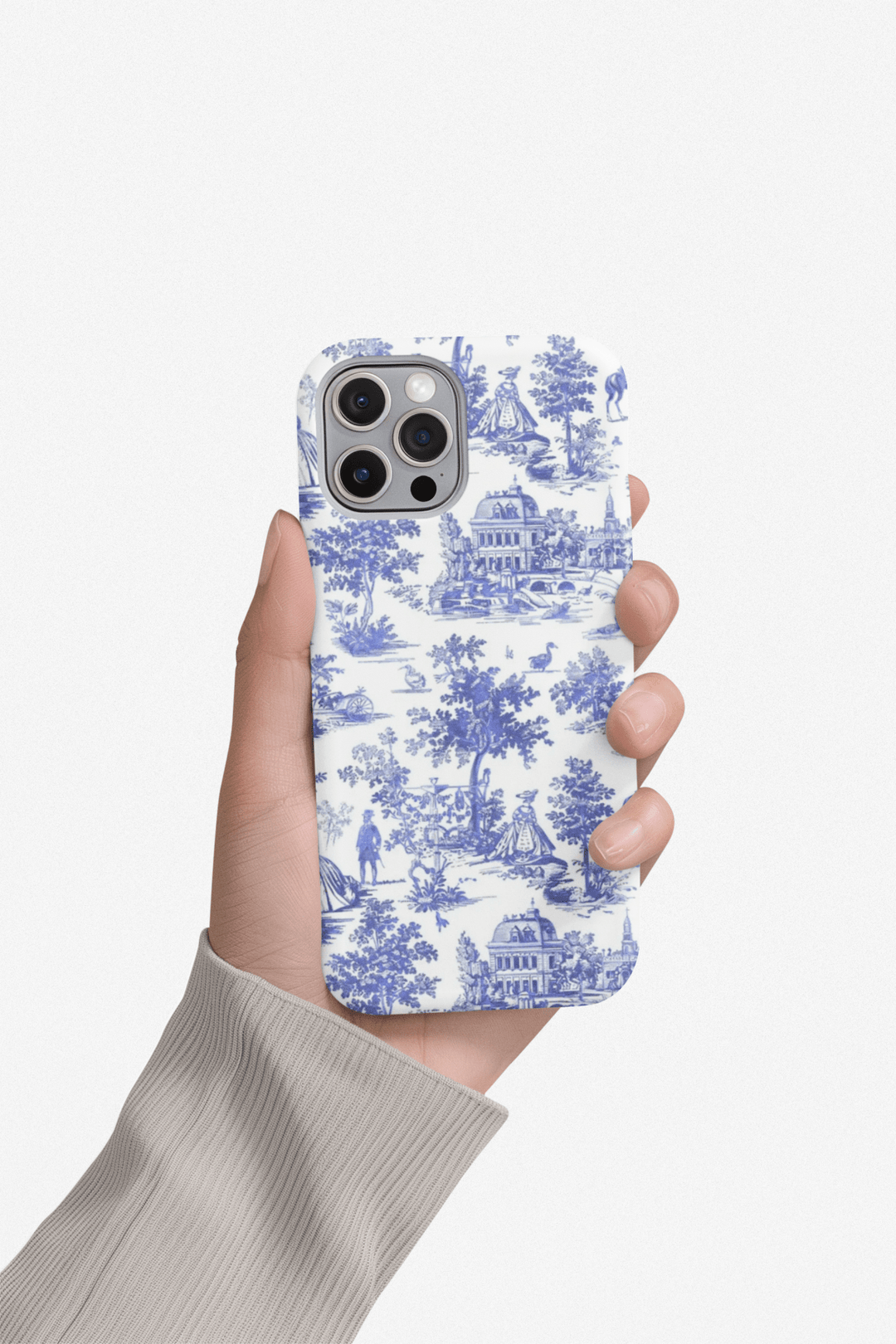 Blue Toile Magnetic Impact-Resistant Cute Phone Case for Iphone 16, iPhone 15 Pro Max Plus 14, 13, 12, 11 Gift for her - Studio40ParkLane