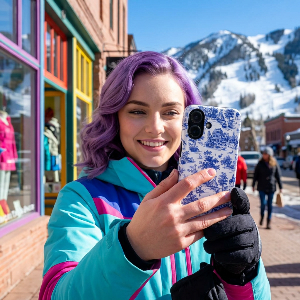 Slim Personalized Slim Blue Vintage French Toile Cute Phone Cases for Iphone 16 Pro Max | iPhone 15 Case | iPhone 15 Pro Max Case, Iphone 14, Iphone 14 Pro Max, Iphone 13 12 11 8 7 - Studio40ParkLane