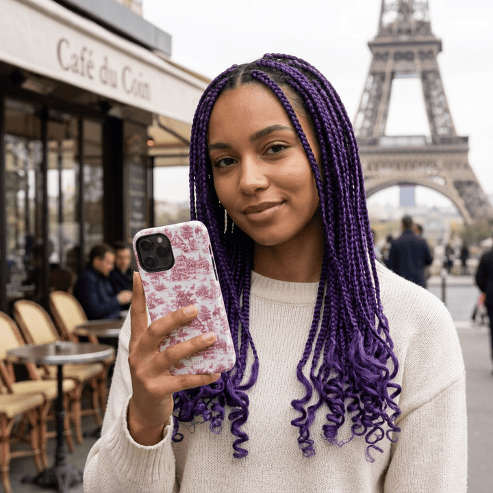 Slim Personalized Slim Pink Vintage French Toile Cute Phone Cases for Iphone 16 Pro Max | iPhone 15 Case | iPhone 15 Pro Max Case, Iphone 14, Iphone 14 Pro Max, Iphone 13 12 11 8 7 - Studio40ParkLane