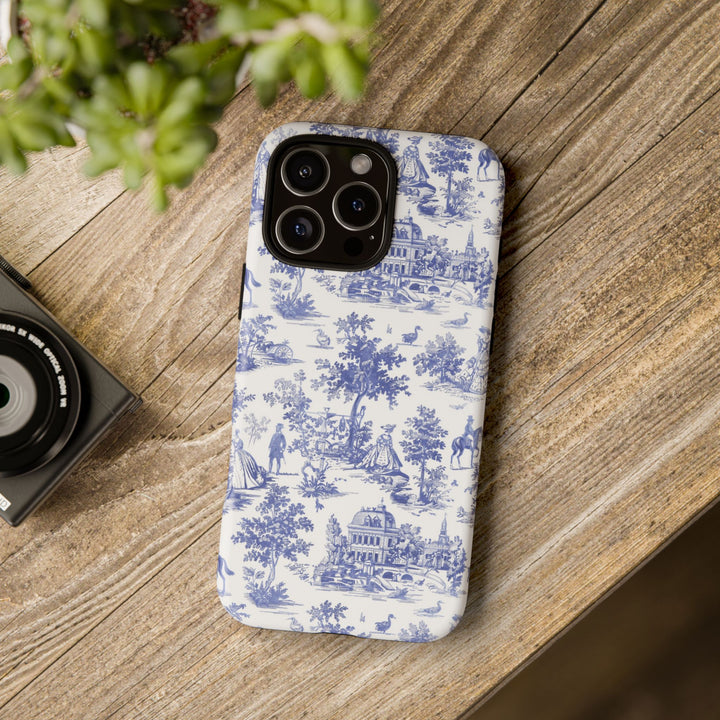 French Toile Premium Tough Phone Case, Timeless Cute Phone Case for Samsung Galaxy S25 S24 S23 Ultra &amp; iPhone 16 15 Pro Max - Studio40ParkLane