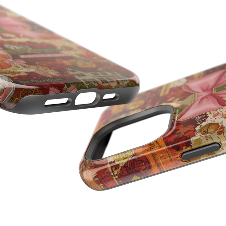 New England Fall Coquette Collage Tough Magsafe Cute Phone Cases for Iphone | iPhone 15 Pro Max Case, Iphone 14, Iphone 14 13 12 11 10 9 8 7 - Studio40ParkLane