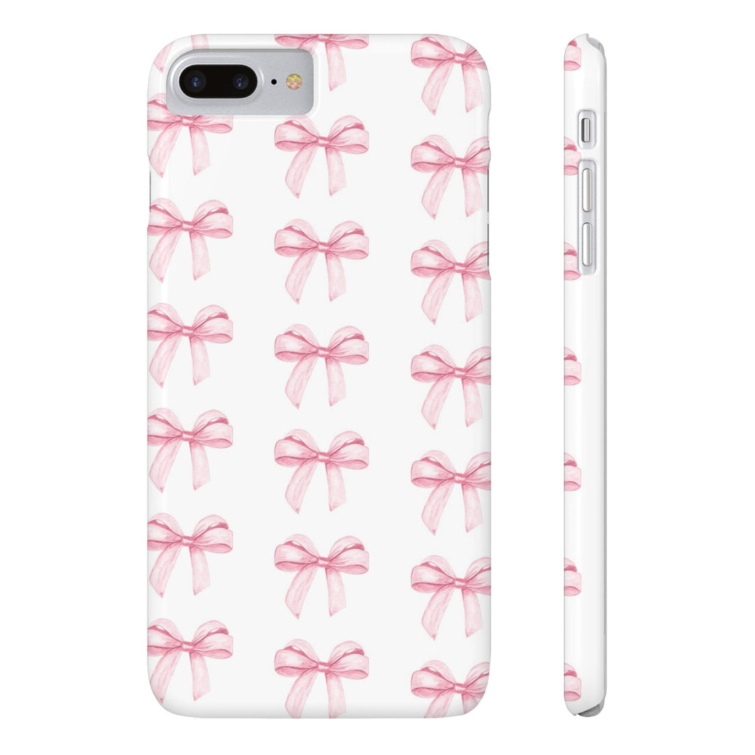 Slim Pink Bows Cute Phone Cases for Iphone 16 Pro Max | iPhone 15 Case | iPhone 15 Pro Max Case, Iphone 14, Iphone 14 Pro Max, Iphone 13 12 11 8 7 - Studio40ParkLane