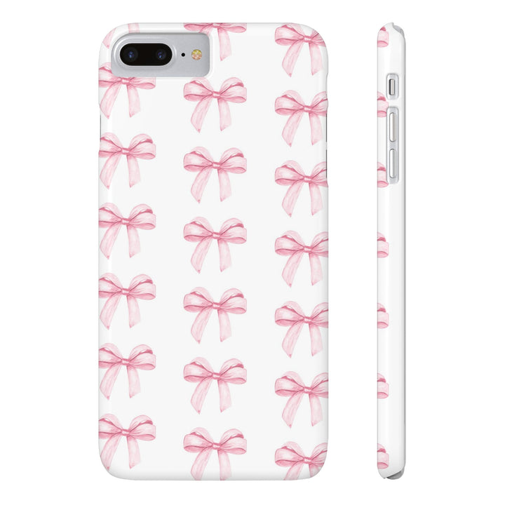 Slim Pink Bows Cute Phone Cases for Iphone 16 Pro Max | iPhone 15 Case | iPhone 15 Pro Max Case, Iphone 14, Iphone 14 Pro Max, Iphone 13 12 11 8 7 - Studio40ParkLane