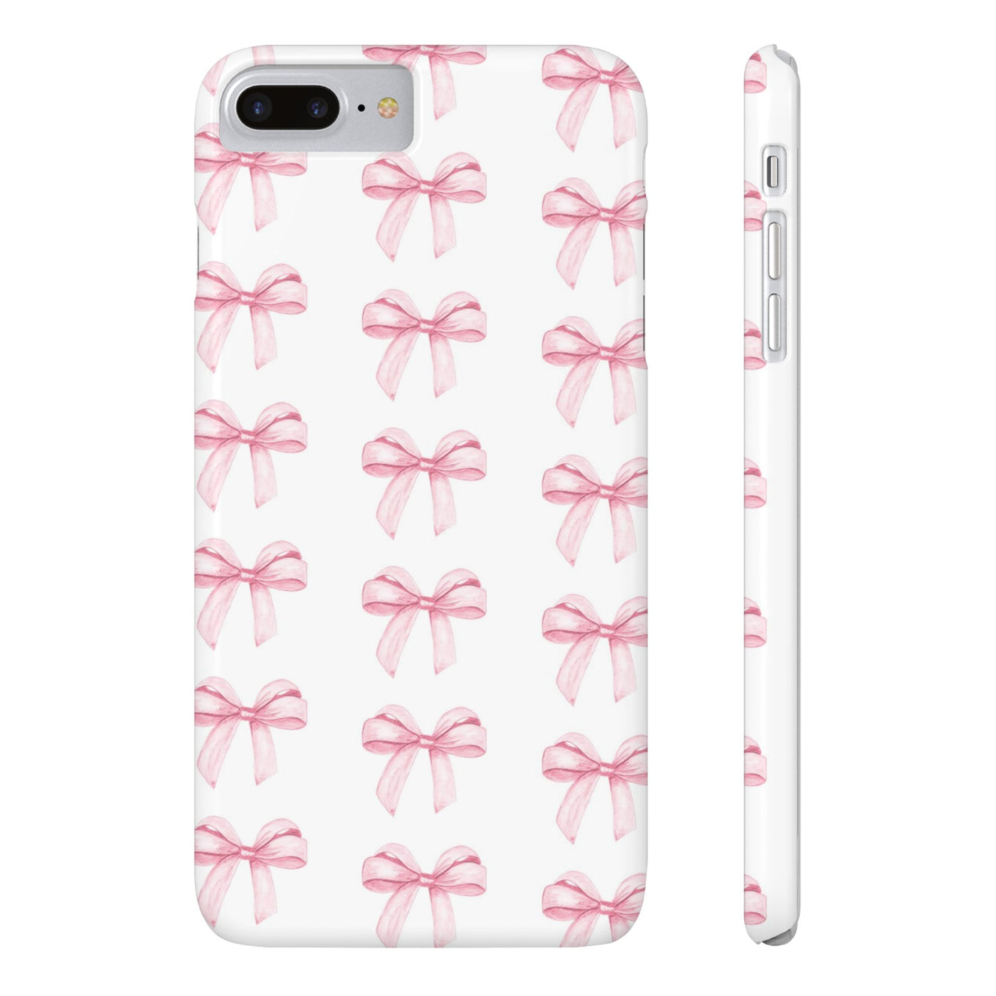 Slim Pink Bows Cute Phone Cases for Iphone 16 Pro Max | iPhone 15 Case | iPhone 15 Pro Max Case, Iphone 14, Iphone 14 Pro Max, Iphone 13 12 11 8 7