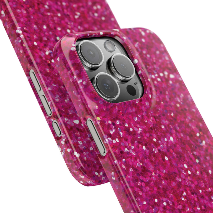 Slim Muted Pink Faux Play on Glitter Effect Cute Phone Cases for Iphone 16 Pro Max | iPhone 15 Case | iPhone 15 Pro Max Case, Iphone 14, Iphone 14 Pro Max, Iphone 13 12 11 8 7 - Studio40ParkLane