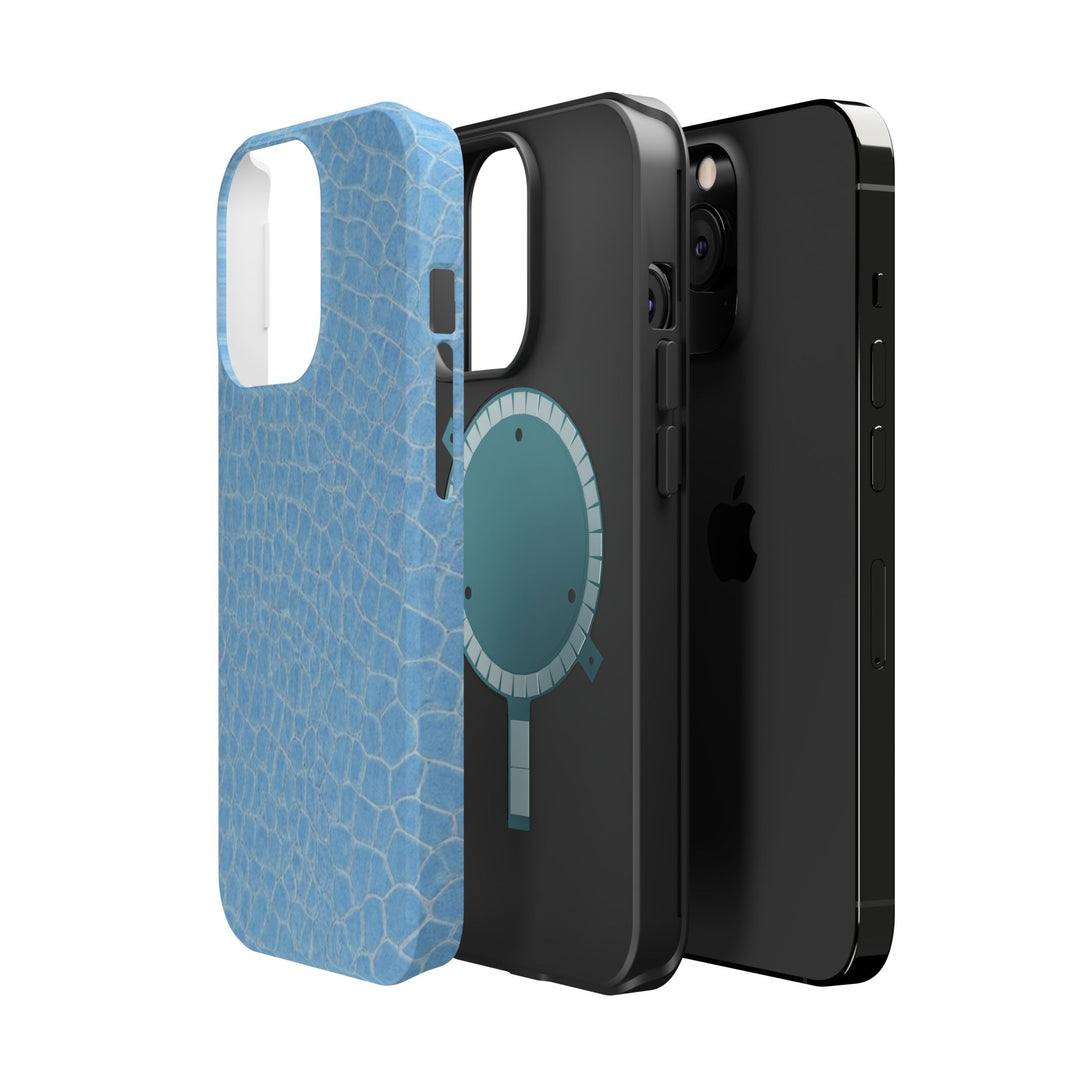 Non Leather Blue Color Pattern Magsafe Cute Phone Case for Iphone Gift for Her, | iPhone 15 Case | iPhone 15 Pro Max Case, Iphone 14, Iphone 14 Pro Max, Iphone 13, Iphone 16 - Studio40ParkLane