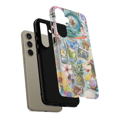 Impact Resistant, Travel Coquette Collage, Cute Phone Cases for Samsung S24, S23, S22, S21, IPhone 15 pro Iphone 14 pro Iphone 13 IPhone 12 Iphone 11