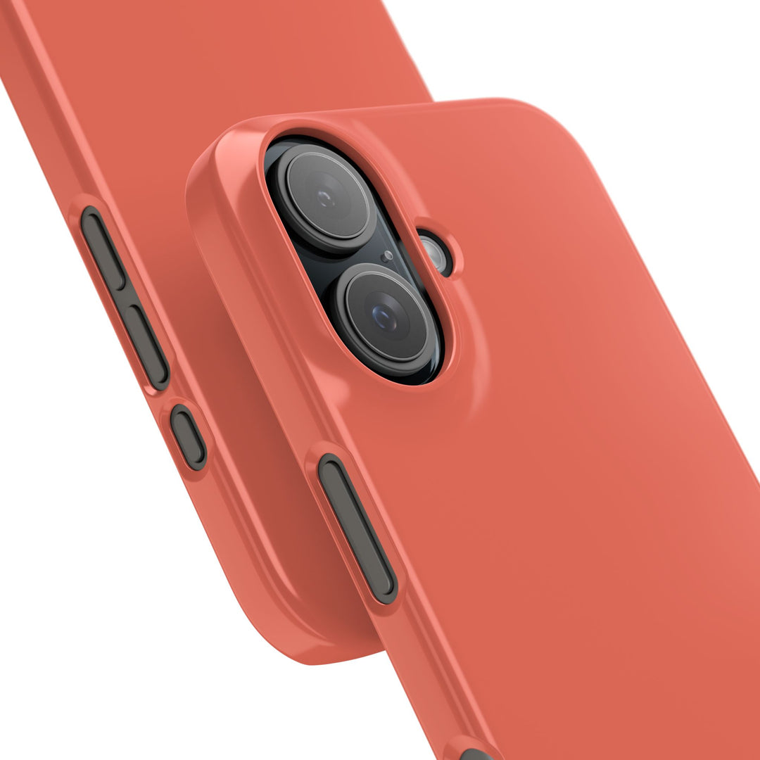 Slim Coral pink Gift for Her Aesthetic Cute Phone Case for Iphone 16 - | iPhone 15 Pro Max Case | iPhone 14 Case 13 12 11 10 9 8 7 - Studio40ParkLane