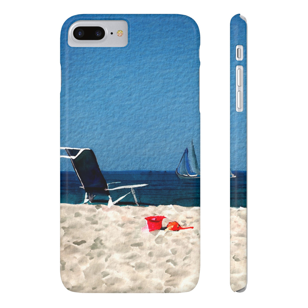 Slim Cute Phone Cases for Iphone - | iPhone 15 Case | iPhone 15 Pro Max Case, Iphone 14 Case, Iphone 14 Pro Max, Iphone 13, Summer Beach Chair Watercolor - Studio40ParkLane