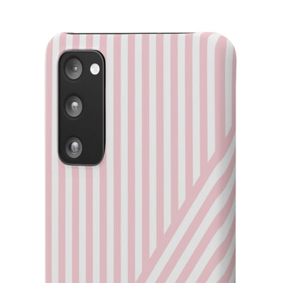 Aesthetic Sweet Pink Stripes Cute Phone Case Sleek Snap - For iPhone 17 Pro Max iPhone 16 Pro iPhone 15 Iphone 14 Plus 13 Pro 12 11 10 Gift