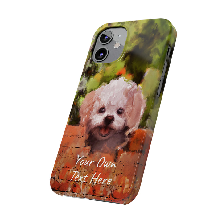 Slim Personalized Cute iPhone Cases - | iPhone 15 Case | iPhone 15 Pro Max Case, Iphone 14 Case, Iphone 14 Pro Max, Iphone 13, Bichon Frise Dog - Studio40ParkLane