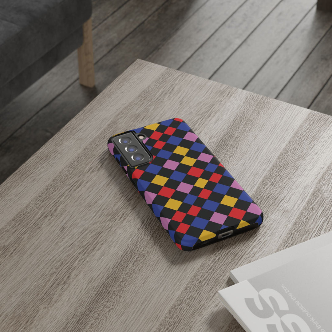 Aesthetic Tough Colorful Checkerboard Phone Case Premium - For iPhone 17 Pro Max iPhone 16 Pro iPhone 15 Iphone 14 Plus 13 Pro 12 11 10 XR - Studio40ParkLane