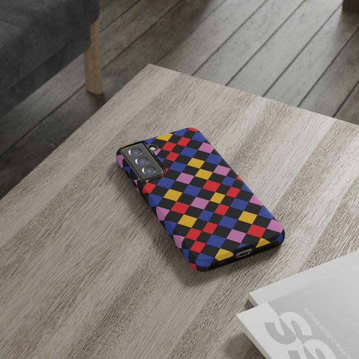 Aesthetic Tough Colorful Checkerboard Phone Case Premium - For iPhone 17 Pro Max iPhone 16 Pro iPhone 15 Iphone 14 Plus 13 Pro 12 11 10 XR - Studio40ParkLane