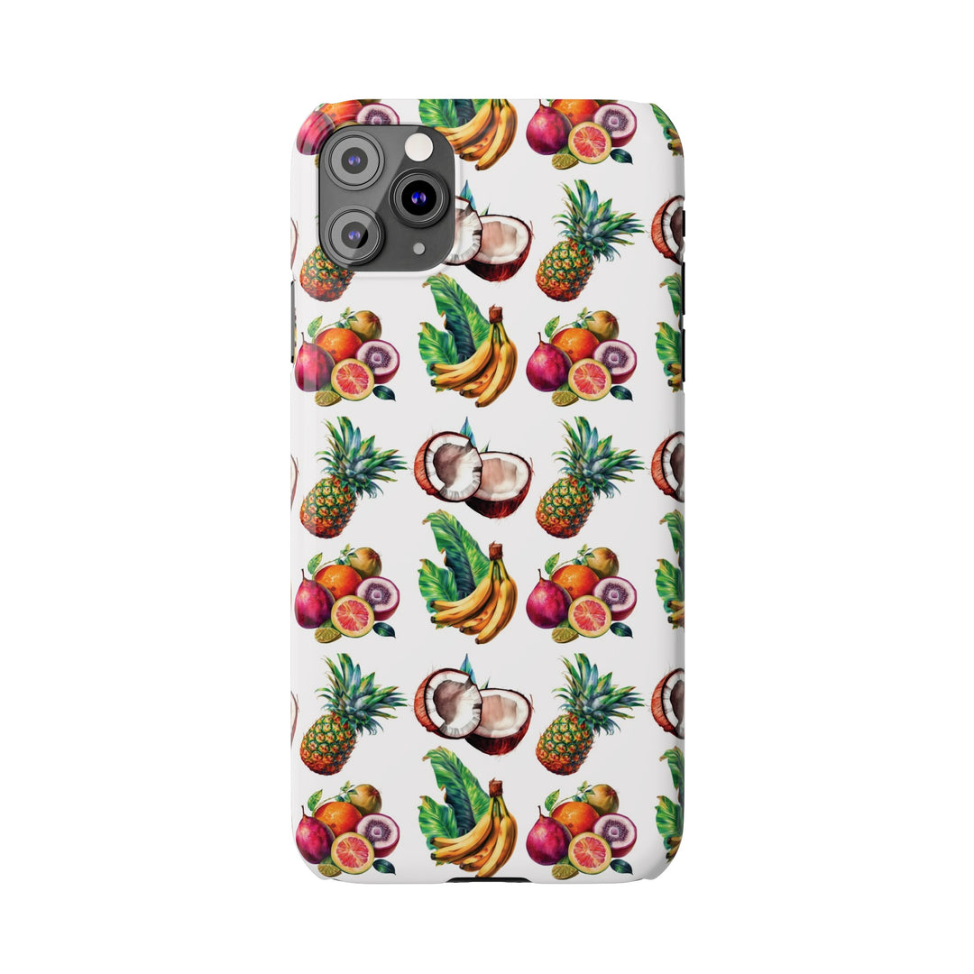 Slim Cute Phone Cases for Iphone - | iPhone 15 Case | iPhone 15 Pro Max Case, Iphone 14 Case, Iphone 14 Pro Max, Iphone 13, Tropical Summer Fruit - Studio40ParkLane