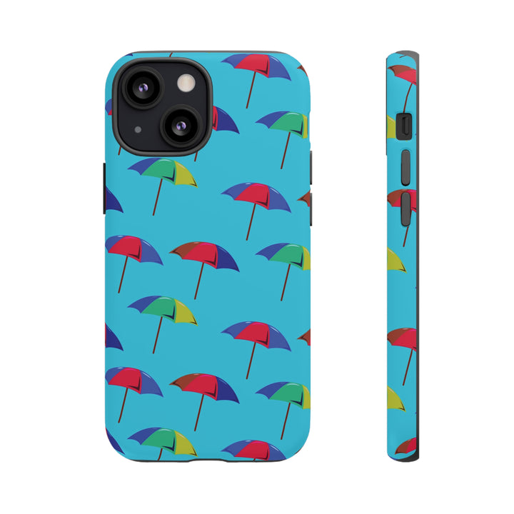 Cute IPhone Case | Colorful Beach Parasols Blue, iPhone 15 Case | iPhone 15 Pro Case, Iphone 14 Case, Iphone 14 Pro Max Case, Protective Iphone Case - Studio40ParkLane
