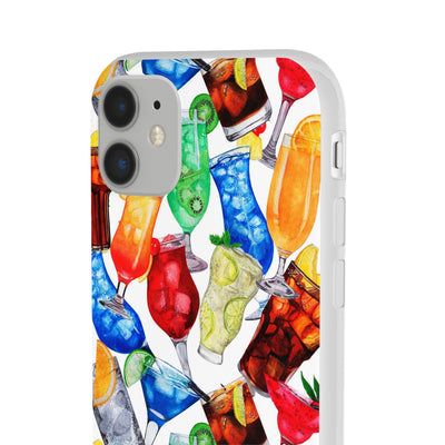 Cute Flexi Phone Cases, For Iphones and Samsung Galaxy Phones, Tropical Summer Fruit Cocktails, Galaxy S23 Phone Case, Samsung S22 Case, Samsung S21, Iphone 15, Iphone 14, Iphone 13