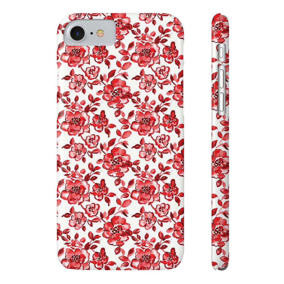 Slim Red Chinoiserie Gift for Her Cute Phone Cases for Iphone 16 Pro Max | iPhone 15 Case | iPhone 15 Pro Max Case, Iphone 14, Iphone 14 Pro Max, Iphone 13 12 11 8 7 - Studio40ParkLane