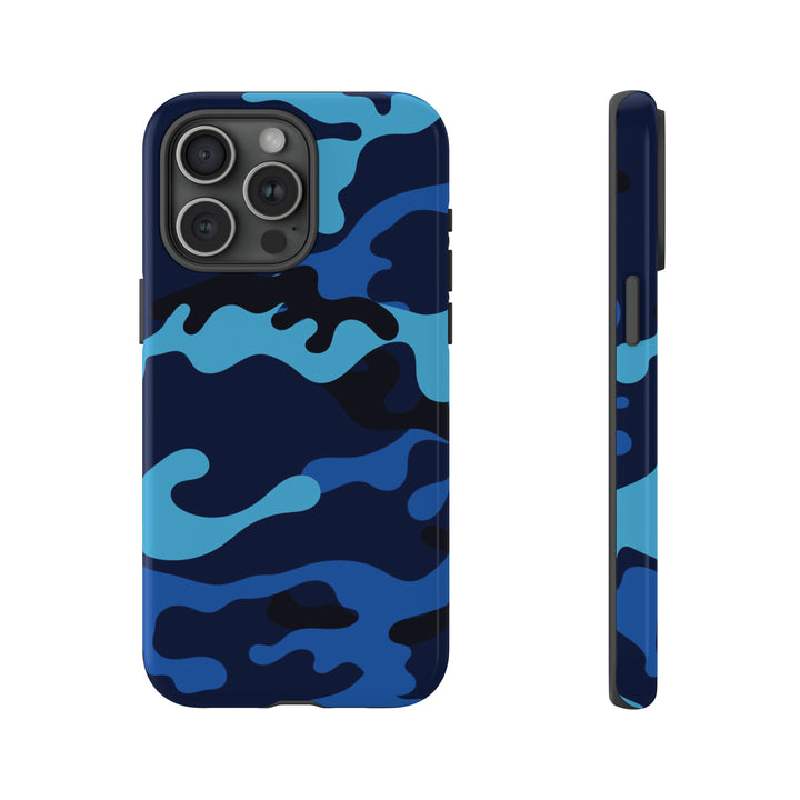 Cool Phone Case | Blue Camouflage, For iPhone 15 Case | iPhone 15 Pro Case, Iphone 14 Case, Iphone 14 Pro Max Case, Protective Iphone Case - Studio40ParkLane