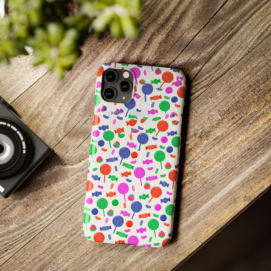 Slim Cute Phone Cases for Iphone - | iPhone 15 Case | iPhone 15 Pro Max Case, Iphone 14 Case, Iphone 14 Pro Max, Iphone 13, Summer Lollipops Red - Studio40ParkLane