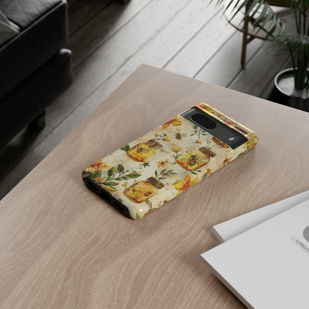 Impact Resistant, Honey Bees, Cute Phone Cases for Samsung S24, S23, S22, S21, IPhone 15 pro Iphone 14 pro Iphone 13 IPhone 12 Iphone 11 - Studio40ParkLane