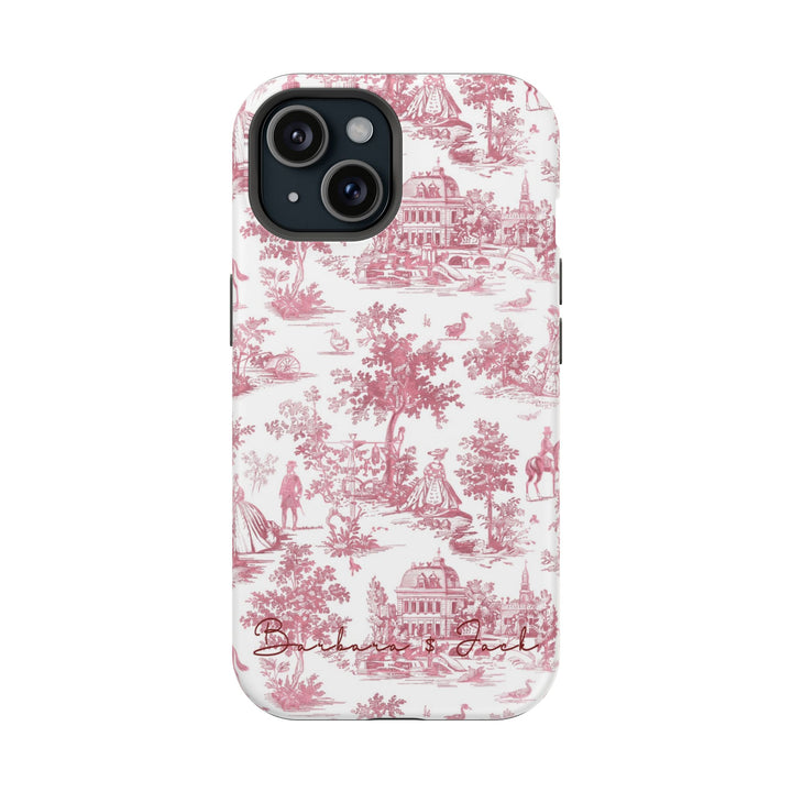 Magsafe French Toile Personalized Initial Custom Gift Cute Phone Cases for Iphone 16 Pro Max | iPhone 15, Pro Max Case, Iphone 14, 13, 12, 11, 10 - Studio40ParkLane