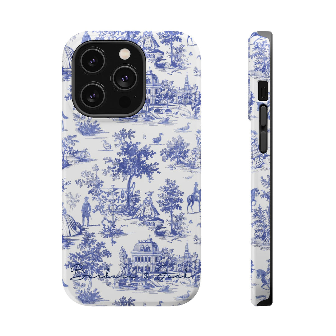 Magsafe French Toile Personalized Initial Custom Gift Cute Phone Cases for Iphone 16 Pro Max | iPhone 15, Pro Max Case, Iphone 14, 13, 12, 11, 10 - Studio40ParkLane