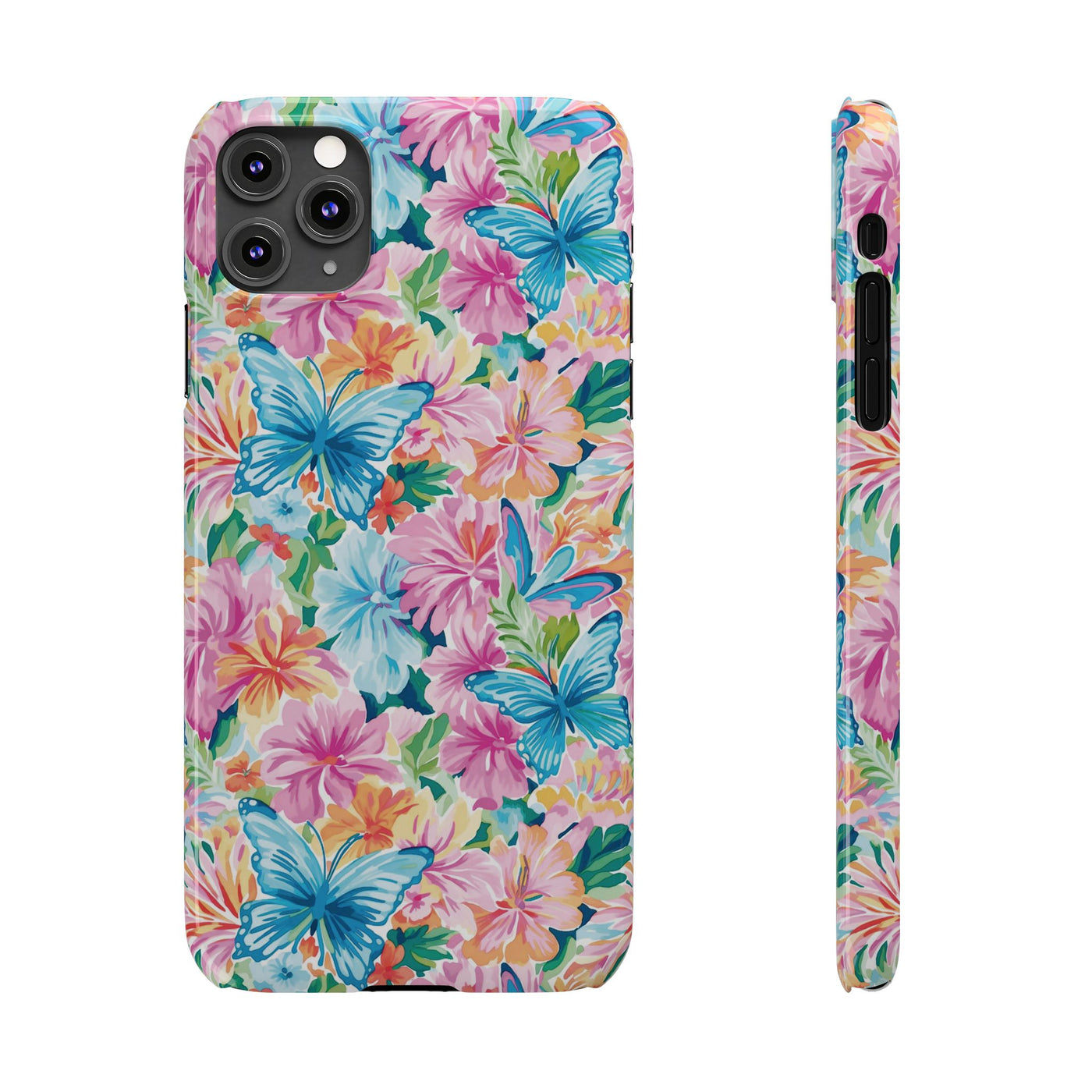 Slim Butterflies Flowers Gift for Her Cute Phone Cases for Iphone 16 Pro Max | iPhone 15 Case | iPhone 15 Pro Max Case, Iphone 14, 13, 12, 11, 10, 8, 7