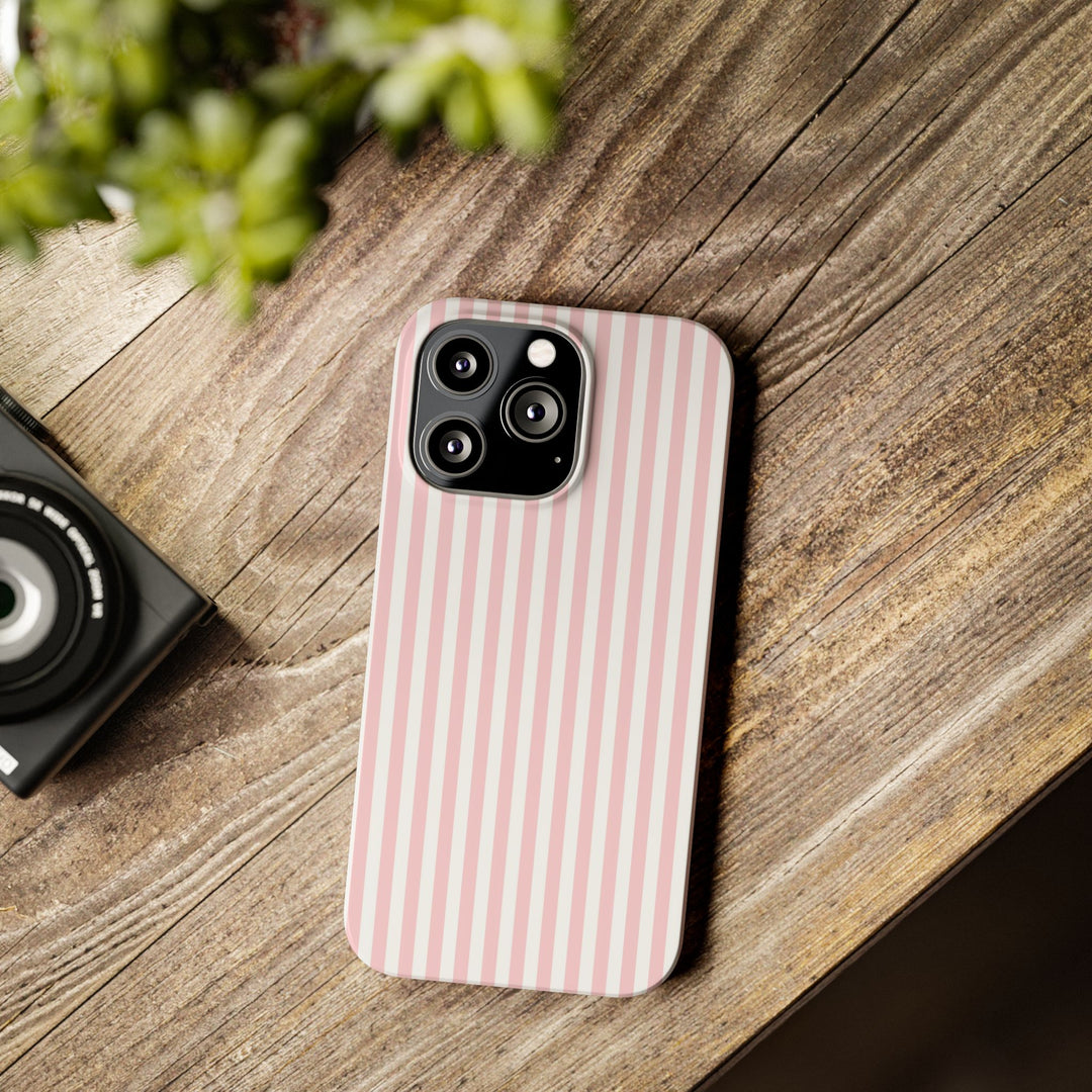 Slim Sweet Pink Striped Cute Phone Case for Iphone 16 - | iPhone 15 Pro Max Case | iPhone 14 Case Iphone 13 12 11 10 9 8 7 X XS Gift for Her