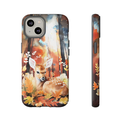 Autumn Fall Deer Forest Gift for Her Cute Phone Case for, Samsung Galaxy S24, S23, S22, S21, IPhone 16 Case | Iphone 15, Iphone 14, IPhone 13 Case