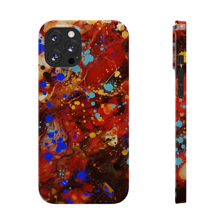Slim Cute Phone Cases for Iphone - | iPhone 15 Case | iPhone 15 Pro Max Case, Iphone 14 Case, Iphone 14 Pro Max, Iphone 13, Fall Marble Paint Splash - Studio40ParkLane