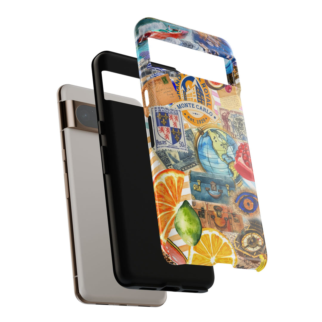 Cute European Summer Collage Phone Case, for IPhone 16 Case | Iphone 15, Iphone 14, IPhone 13 Case, 11 8 7, Samsung Galaxy S24, S23, S22, S21 Extra Protective - Studio40ParkLane