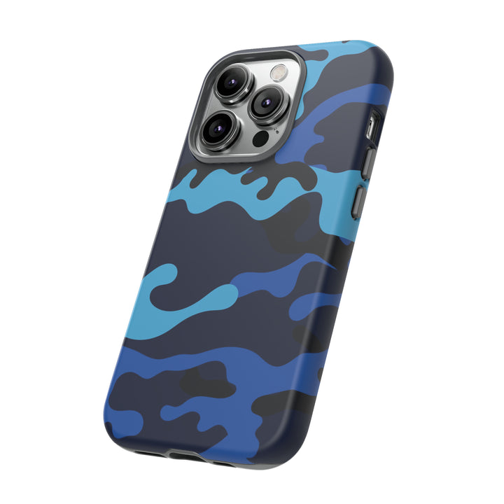 Cool Phone Case | Blue Camouflage, For iPhone 15 Case | iPhone 15 Pro Case, Iphone 14 Case, Iphone 14 Pro Max Case, Protective Iphone Case - Studio40ParkLane