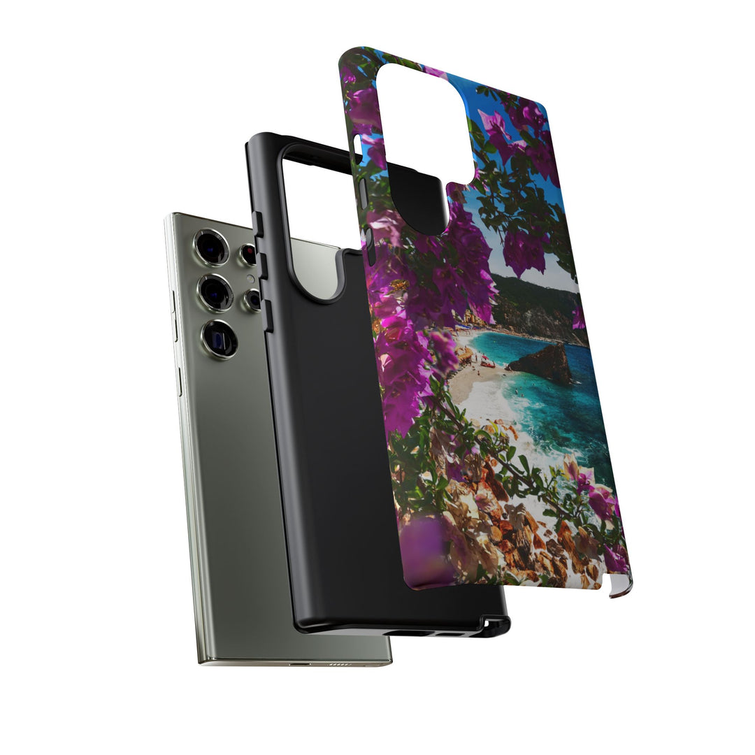 Impact Resistant, Bougainvillea Seaview, Cute Phone Cases for Samsung S24, S23, S22, S21, IPhone 15 pro Iphone 14 pro Iphone 13 IPhone 12 Iphone 11 - Studio40ParkLane