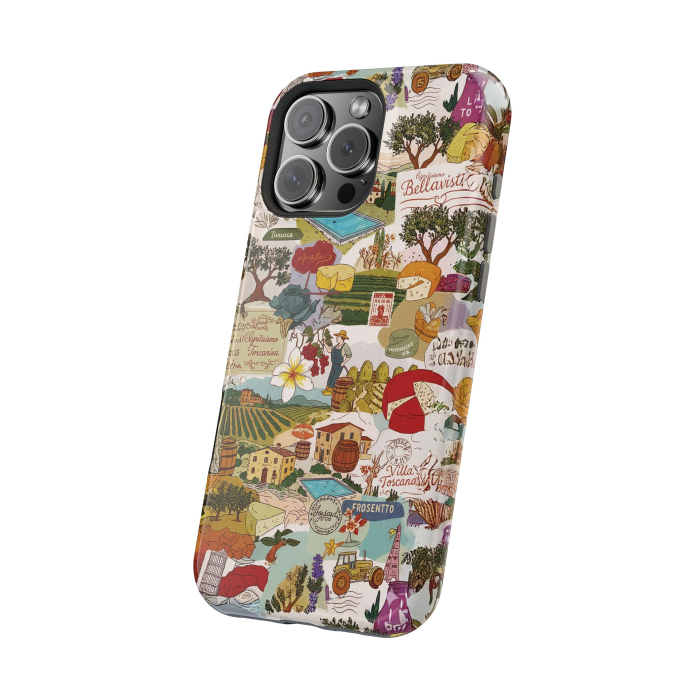 Italy Tuscany Coquette Collage Tough Magsafe Cute Phone Cases for Iphone | iPhone 17 Pro Max Case, Iphone 16, Iphone 15 14 13 12 11 10 9 - Studio40ParkLane