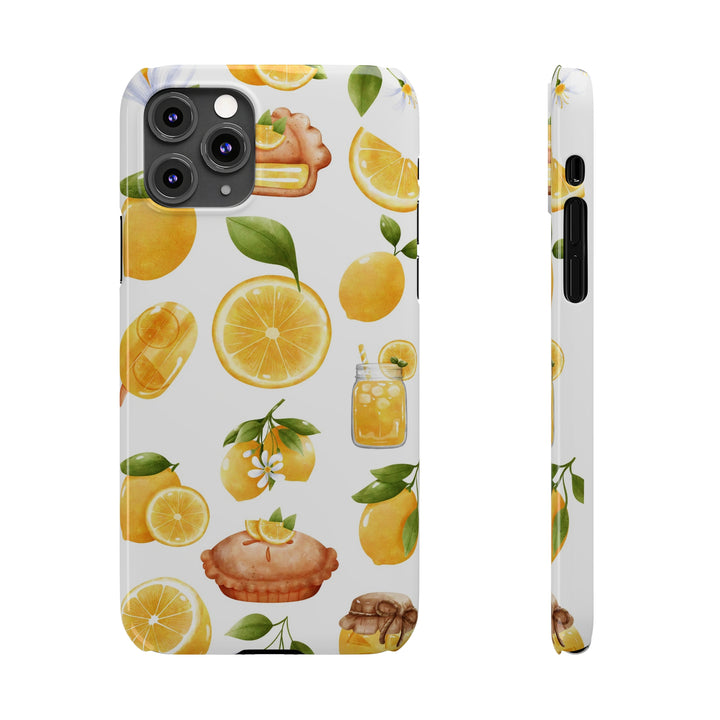 Slim Cute Phone Cases for Iphone - | iPhone 15 Case | iPhone 15 Pro Max Case, Iphone 14 Case, Iphone 14 Pro Max, Iphone 13, Summer Fruit Lemon - Studio40ParkLane