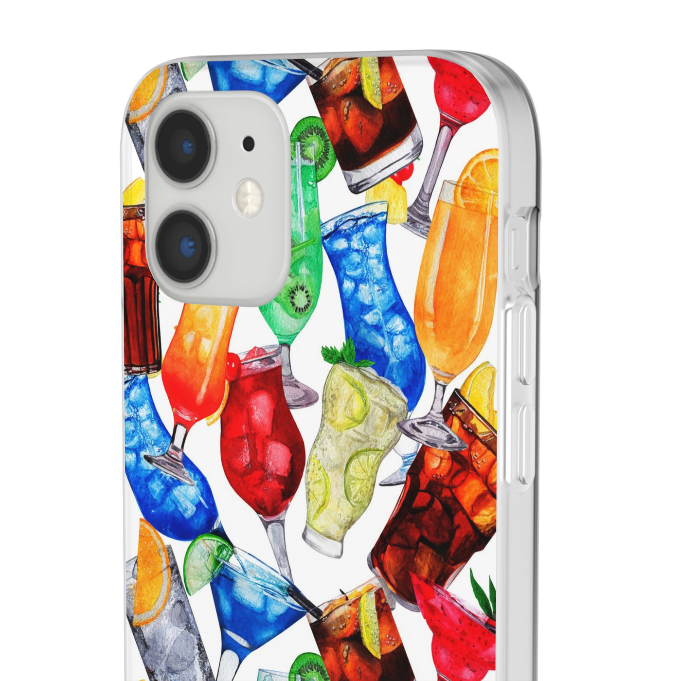 Cute Flexi Phone Cases, For Iphones and Samsung Galaxy Phones, Tropical Summer Fruit Cocktails, Galaxy S23 Phone Case, Samsung S22 Case, Samsung S21, Iphone 15, Iphone 14, Iphone 13