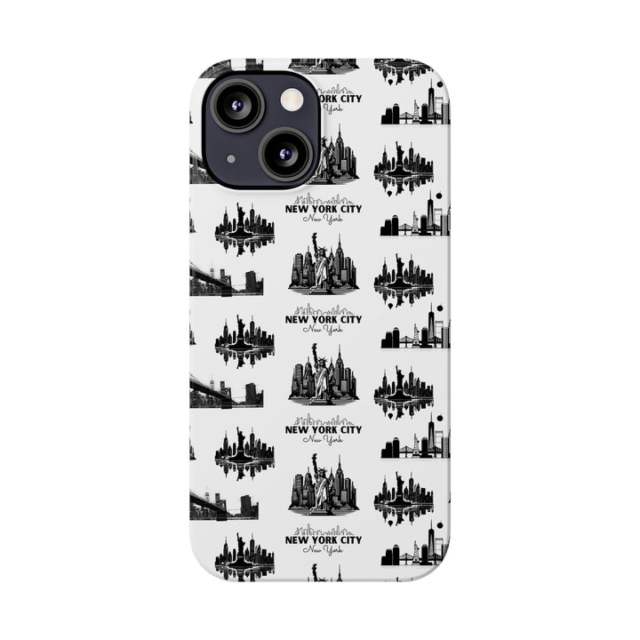 Slim New York Skyline Collage Coquette Gift for Her Cute Phone Cases for Iphone 16 Pro Max | iPhone 15 Case | iPhone 15 Pro Max Case, Iphone 14, Iphone 14 Pro Max, Iphone 13 12 11 8 7 - Studio40ParkLane