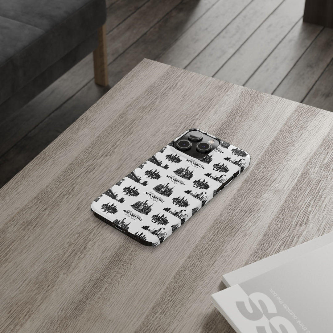 Slim New York Skyline Collage Coquette Gift for Her Cute Phone Cases for Iphone 16 Pro Max | iPhone 15 Case | iPhone 15 Pro Max Case, Iphone 14, Iphone 14 Pro Max, Iphone 13 12 11 8 7 - Studio40ParkLane