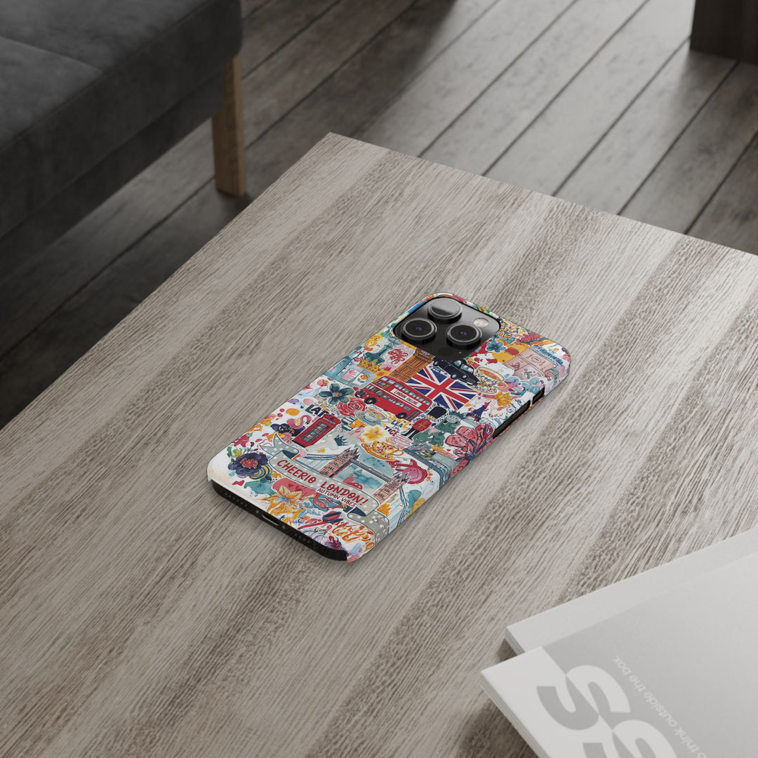 Slim London England Coquette Collage Cute Phone Case for Iphone 17 - | iPhone 16 Pro Max Case | iPhone 15 Case Iphone 14 13 12 11 10 9 8 7 - Studio40ParkLane